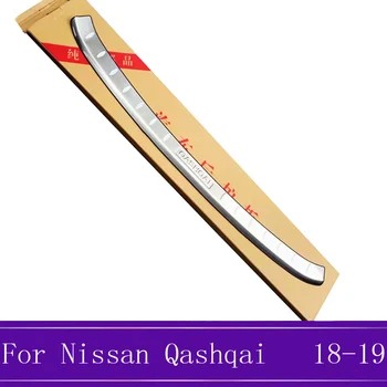 

For Nissan Qashqai Rear Trunk Bumper Protection Scuff Plate Door Sill External Decoration Stainless Auto Accessories 2018 2019 f