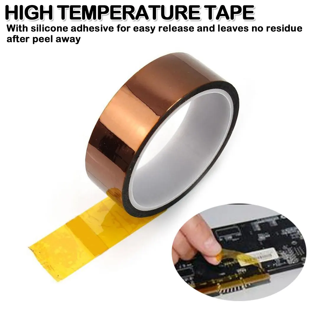 

20MM 25MM High Temperature Tape Thermal Polyimide Tape High Temperature Heat BGA Tape Thermal Insulation Tape