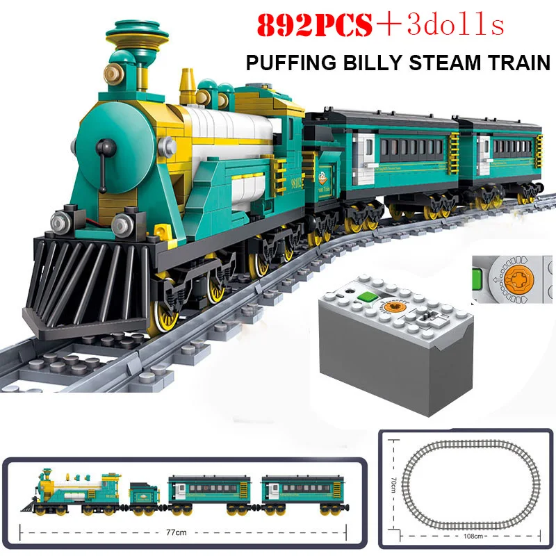 High-Tech Creative City Train Station Building Blocks Toy Set