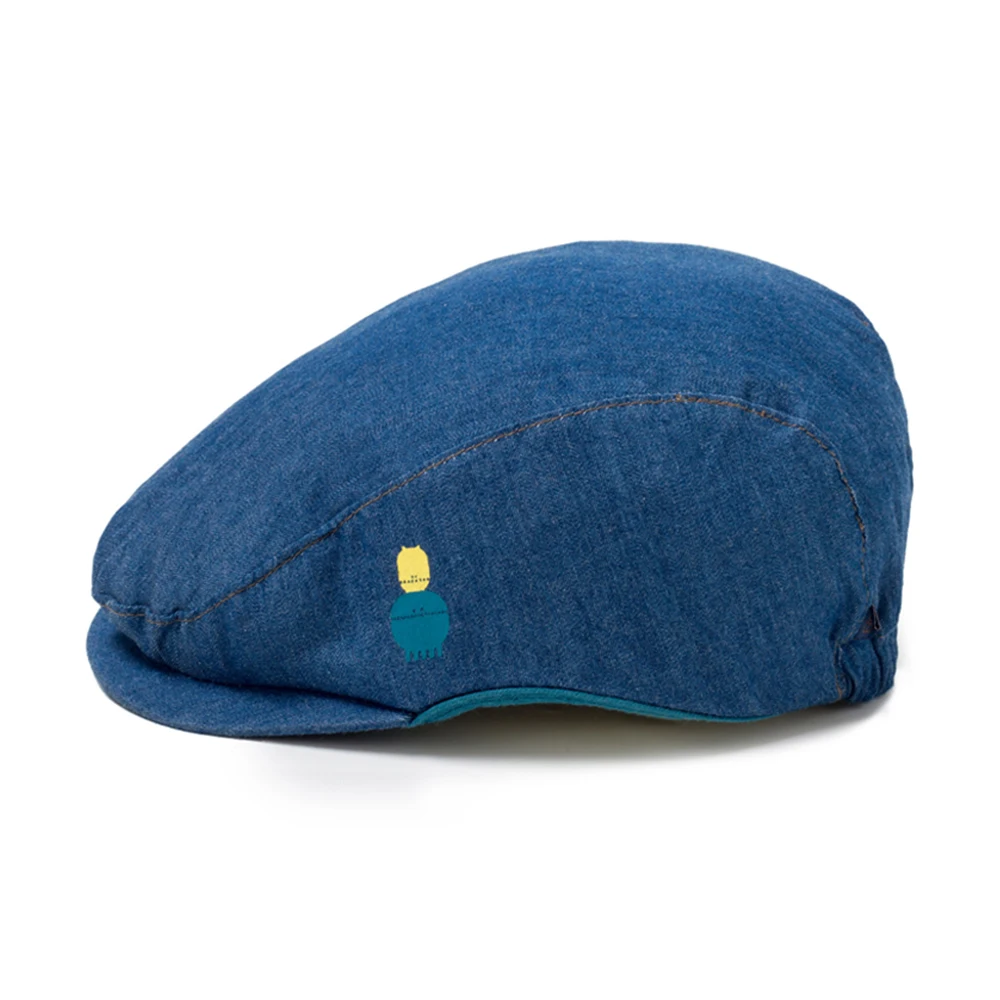 Baby Hat Kids Caps Blue Autumn Berets Cotton Newborn Caps Baby Children Accessories Adjust Hat Kids Party Top Dress KB-MZ118