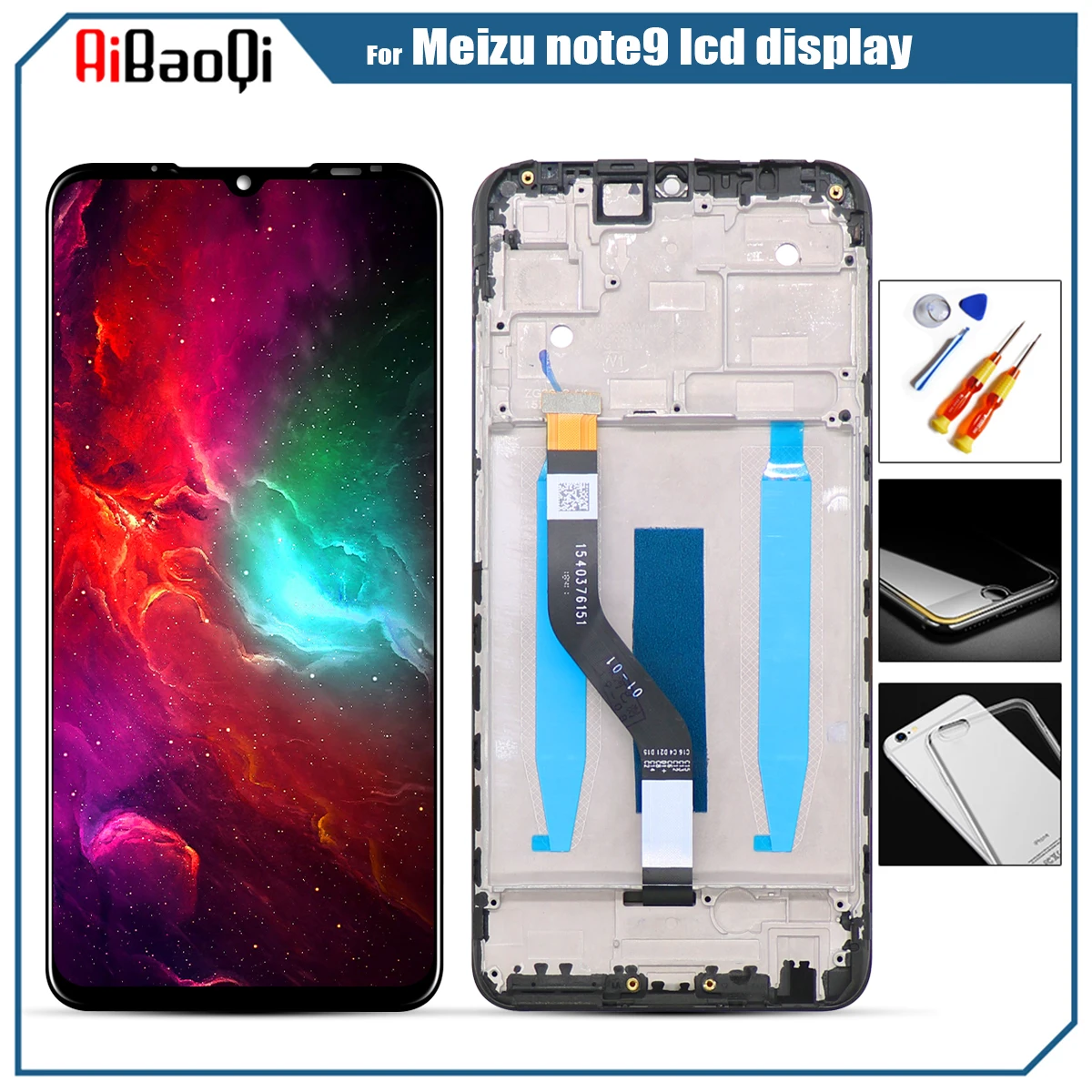 

Original For Meizu note 9 Touch Screen Digitizer + for Meizu note 9 LCD Display 6.2" Cellphone Black Color IPS 2244*1080