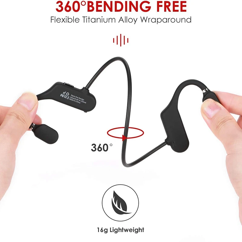 Bone Conduction Headphones Bluetooth 5 0 Wireless Bluetooth Headset Ipx6 Waterproof Sport Earphones for Running