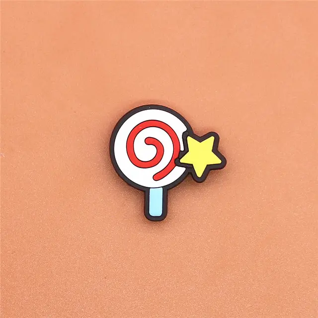 Single Sale 1pcs Shoe Charms Cartoon Heart-shaped Garden Shoe Accessories Buckle Decorations Fit Croc Wristband JIBZ Kids X-mas D