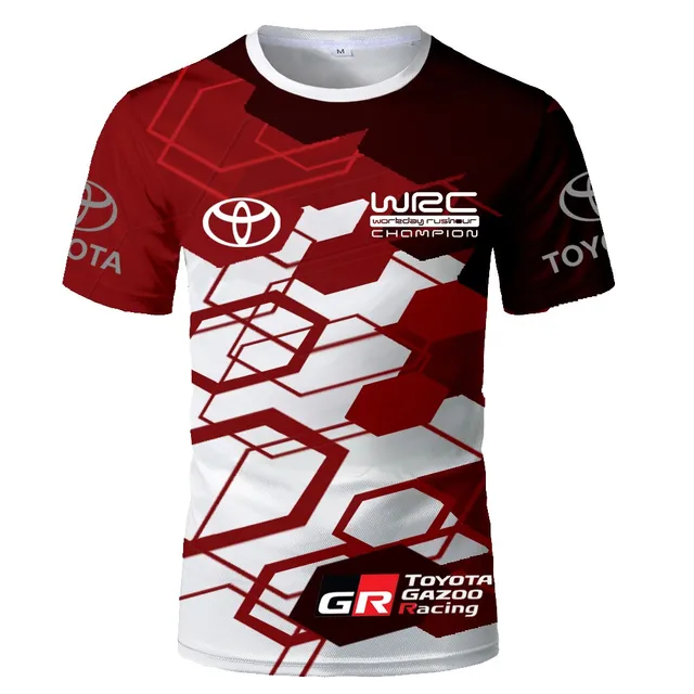 Car Icon Men'S T-Shirt 3d Printing Short-Sleeved Red Racing Logo Pattern O-Neck Oversized T-Shirt For Men And Women Sportswear ZJC-JTCB-014