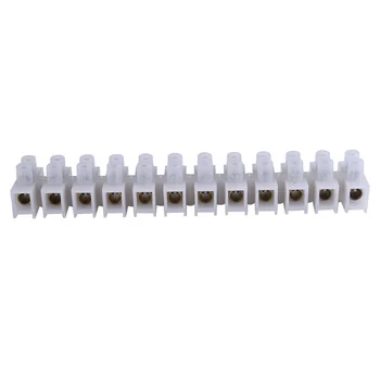 

10PCS Wire connector 3A 5A 10A 15A 30A 60A 80A Dual Row 12 Positions Screw Terminal Electric Barrier Strip Plastic terminal