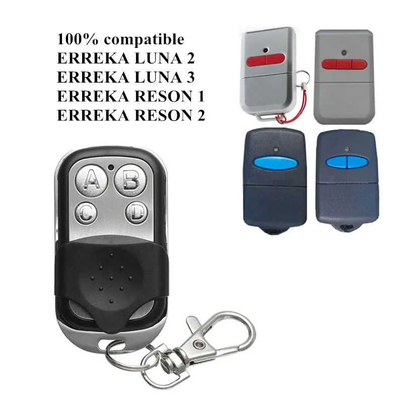 Control remoto para puerta de garaje, control remoto para puerta de garaje, alta calidad, 433,92 Mhz, Compatible con ERREKA LUNA /ERREKA RESON1 / ERREKA RESON2