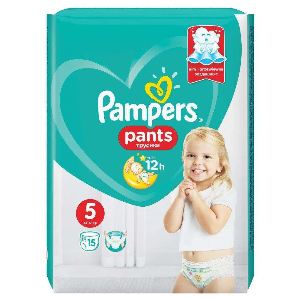Трусики Pampers Pants 5(12-18 кг) 15 шт