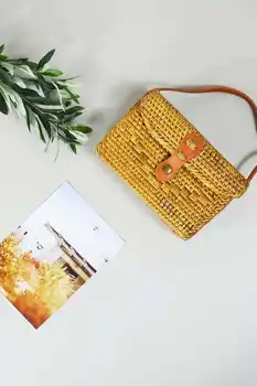 

Vesna - Straw Shoulder Bag | For Women | Natural First Quality Rattan Wicker | Belt | Made in Turkey | Free Shipping