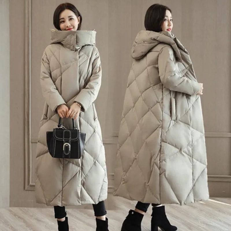 Размера плюс верхняя одежда, толстая хлопковая куртка, женские топы, Корейская винтажная верхняя одежда с хлопковой подкладкой, зимнее пальто для женщин QH423