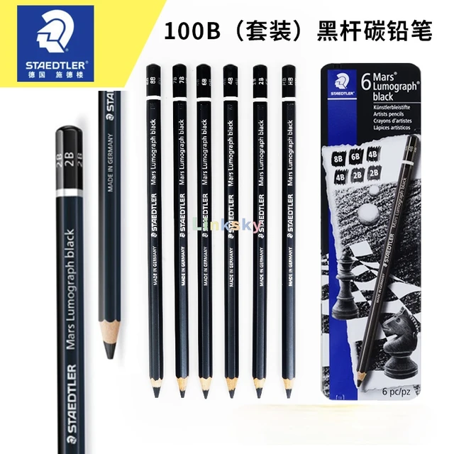 Staedtler Mars Lumograph Pencil  Staedtler Mars Lumograph Black - 3pcs  Charcoal - Aliexpress