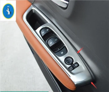 

Yimaautotrims Auto Accessory Inner Door Armrest Window Lift Button Cover Trim ABS ! Interior For Renault Koleos 2017 - 2020