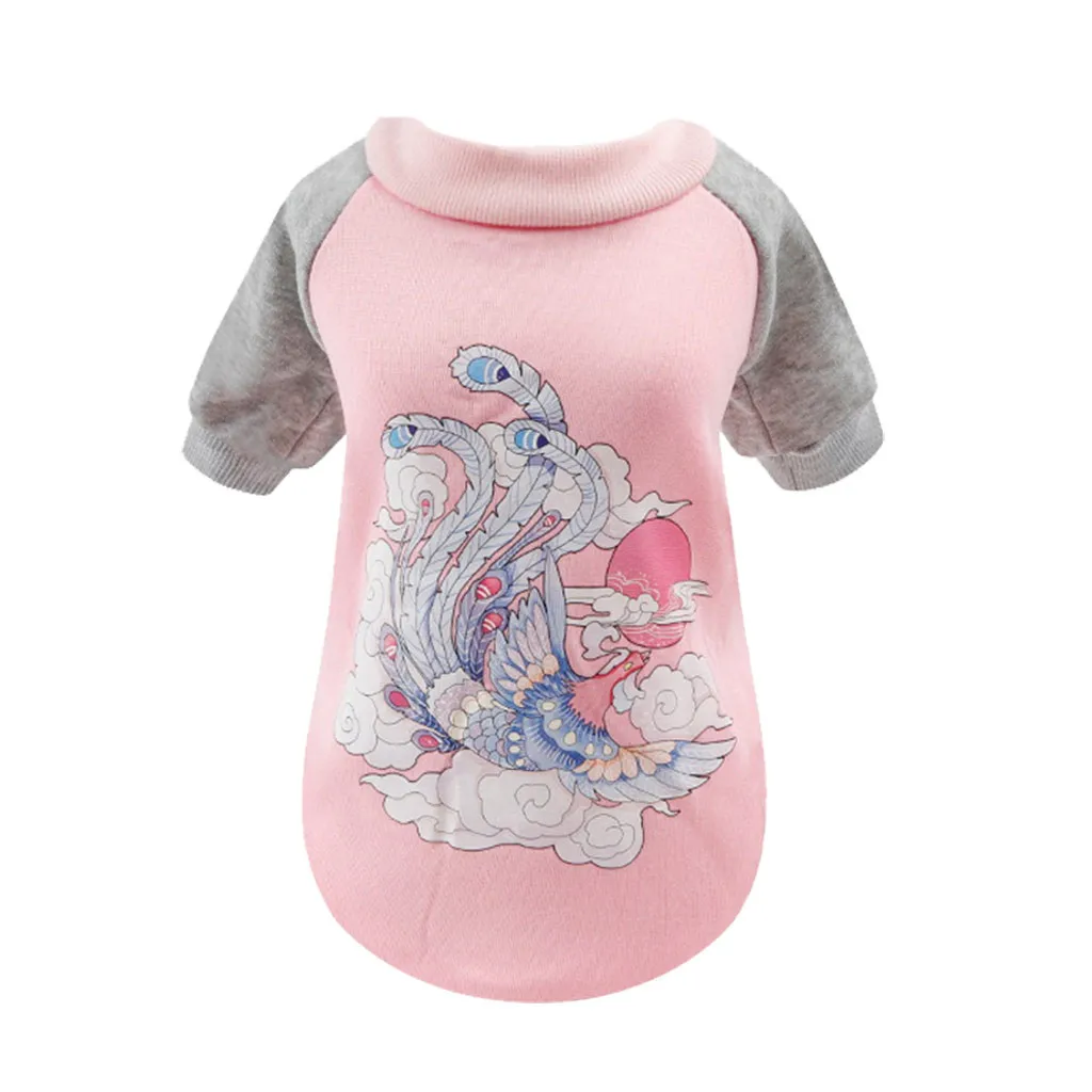 

New arrival Print pet Jacket for small medium large dog Winter warm Patchwork chihuahua puppy clothes cartoon dog costumes 2020