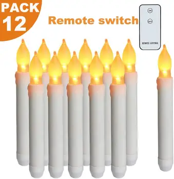 

Flameless Candles,Tea Lights,Taper Candle Lights with Remote Control for Themed Party,Birthday Decor,Fishing Line on The Ceiling
