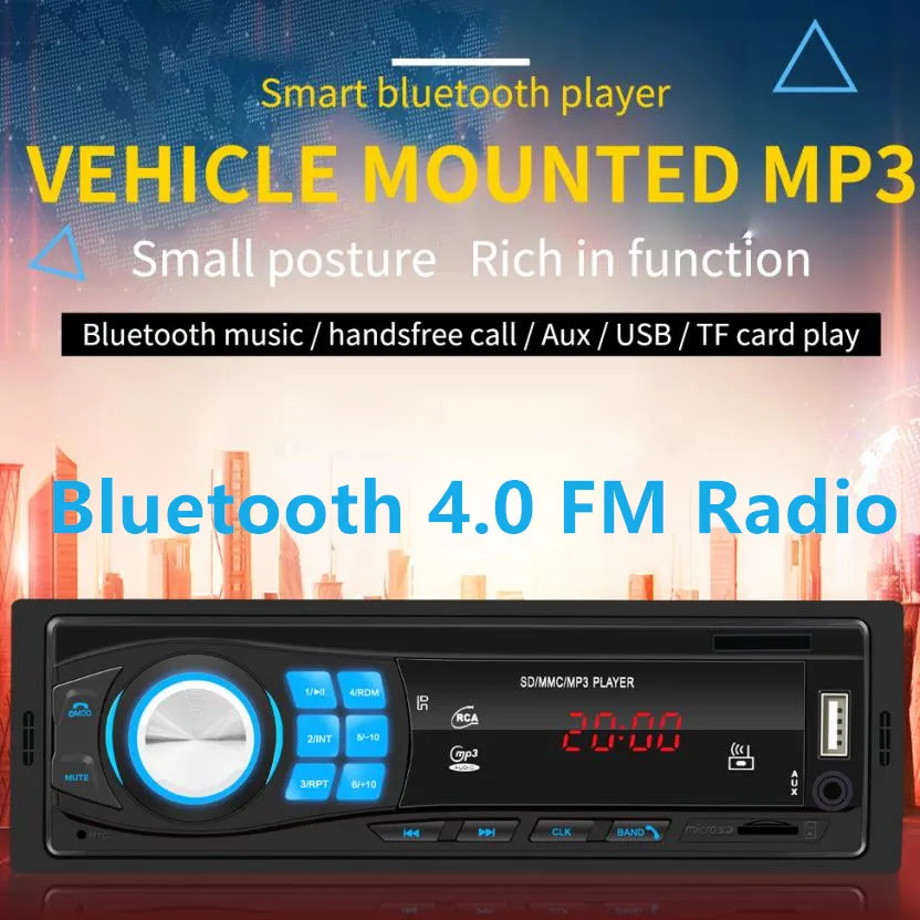 FM радиоприемник с поддержкой Bluetooth 4 0 1 DIN|Автомобильные радиоприемники| |