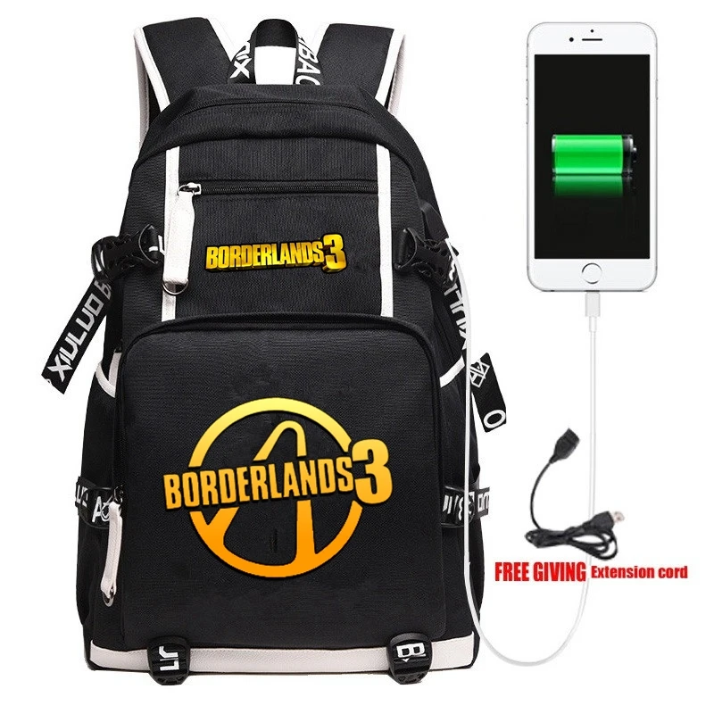 Рюкзак унисекс для ноутбука дорожный ранец на плечо с рисунком игры Borderlands 3