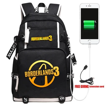 

New Game Borderlands 3 Backpack Unisex Travel Shoulder Laptop Bags Cartoon Teens Kids Student School Bags Bookbag Gift