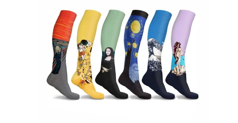 Homme 1 Paire HOTSOX artiste collection Van Gogh Self Portrait chaussette en coton