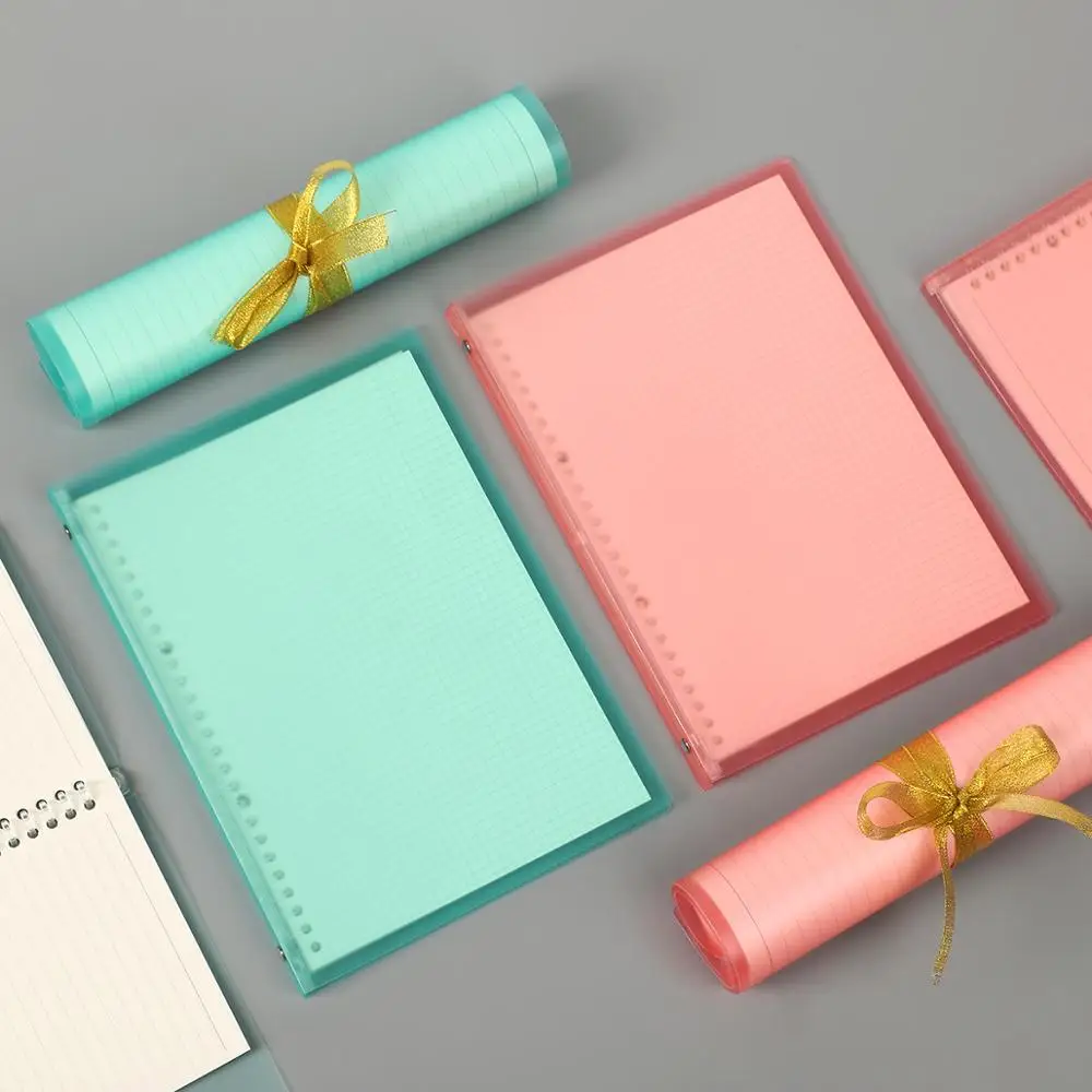 

1pc A5 B5 soft Foldable notebook Cover loose-leaf notebook Transparent Book cover for School Office Supplies Stationery