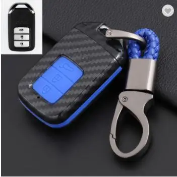 Карбоновый силиконовый для ключа автомобиля чехол для Honda Accord Civic CR-V CR-Z HR-V Pilot Keys защитный чехол Брелок