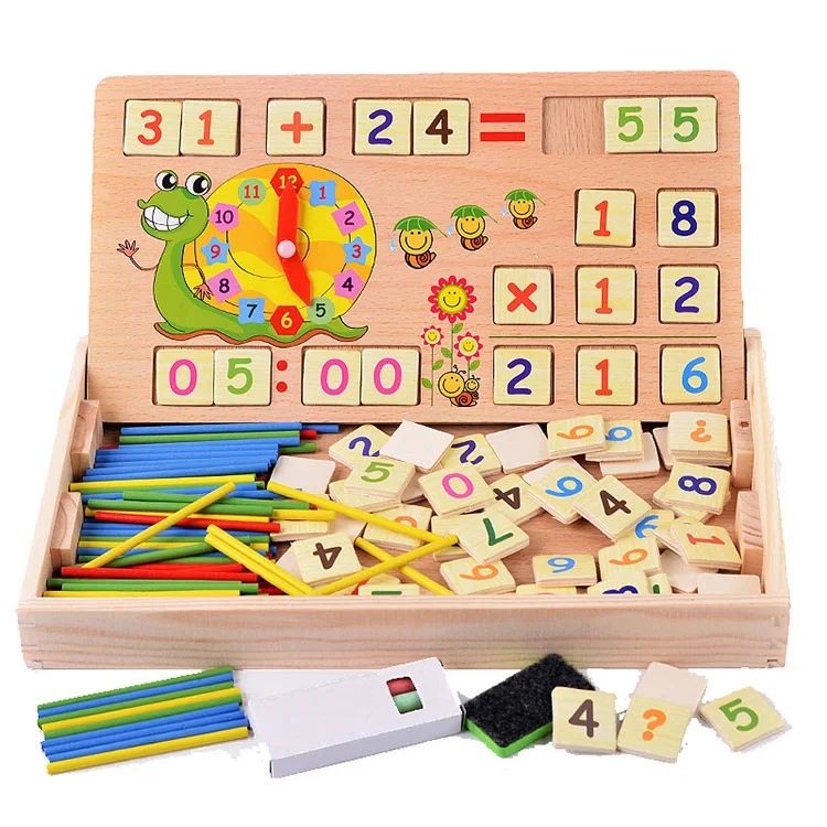 

Counter Count Number Rods Children Kindergarten Mathematics Teaching Aids with Numbers Educational Toy Stick