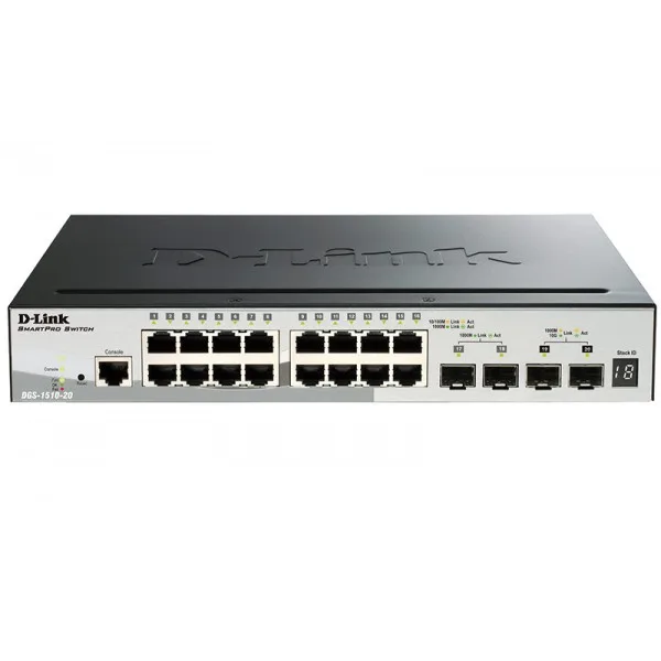 Коммутатор d-link dgs-1510-20/a1a 16g 2sfp 2sfp+ 373033ppoe управляемый | Компьютеры и офис