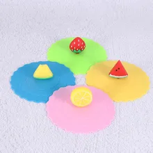 Милые фрукты украшают силиконовые крышки для чашек многоразовые герметичные Анти-пыль крышка для кофейной чашки Крышка герметичная крышка кухонные аксессуары