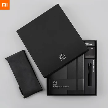 

New Xiaomi Kinbor Business Suit Pen Notebook Bookmarks Pencil Case Office Gift Suit Practical High Quality for Student