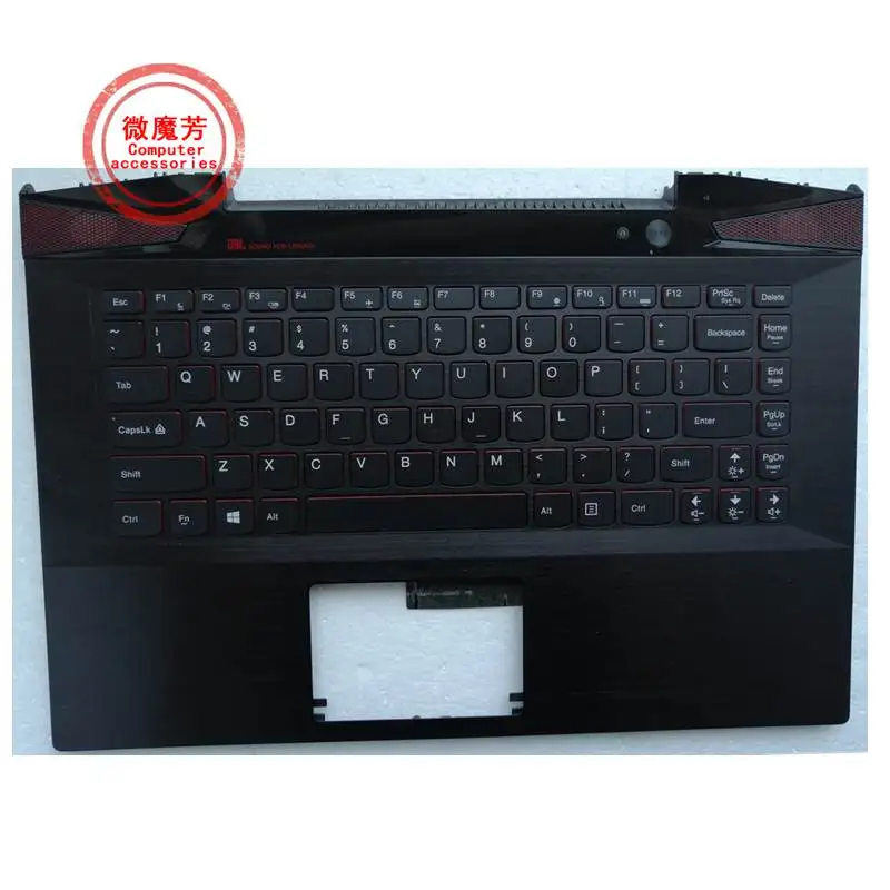 

Новинка для Lenovo IdeaPad Y40-70AM Y40-70AT Женская подставка под ноутбук Верхняя панель клавиатура с сенсорной панелью US version