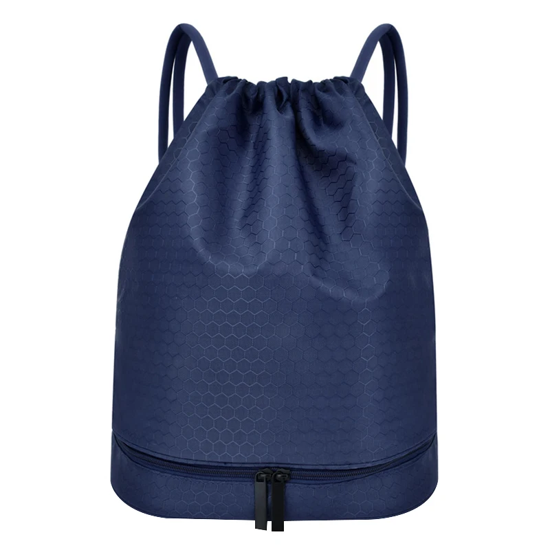 Molhado e seco drawstring mochila com caixa