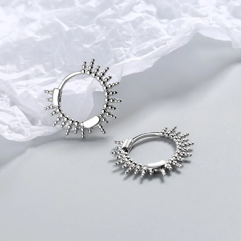 geometric earrings silver