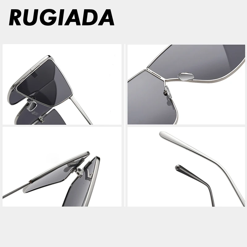RUGIADA брендовые Модные солнцезащитные очки для женщин Уникальный негабаритный щит UV400 градиентные старинные очки для женщин очки RA2044
