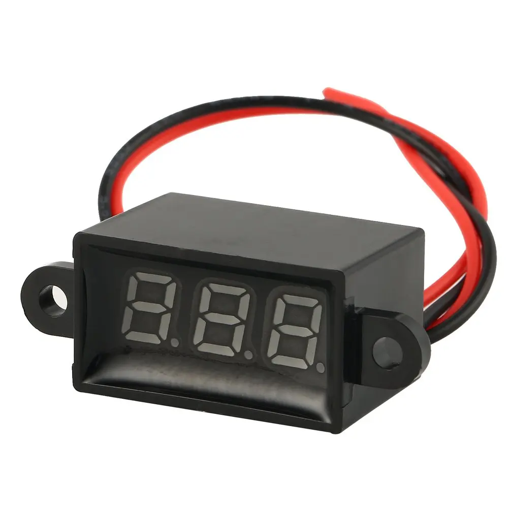 DC 3V-30V 2-Wire LED Digital Display Panel Voltmeter Electric Voltage Meter Volt Tester for Auto Car Motorcycle Battery Cart