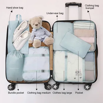 

7pcs/set Clothes Quilt Blanket Storage Bag Set Shoes Organizer Wardrobe Closet Suitcase Pouch Bags Travel Home High Quality