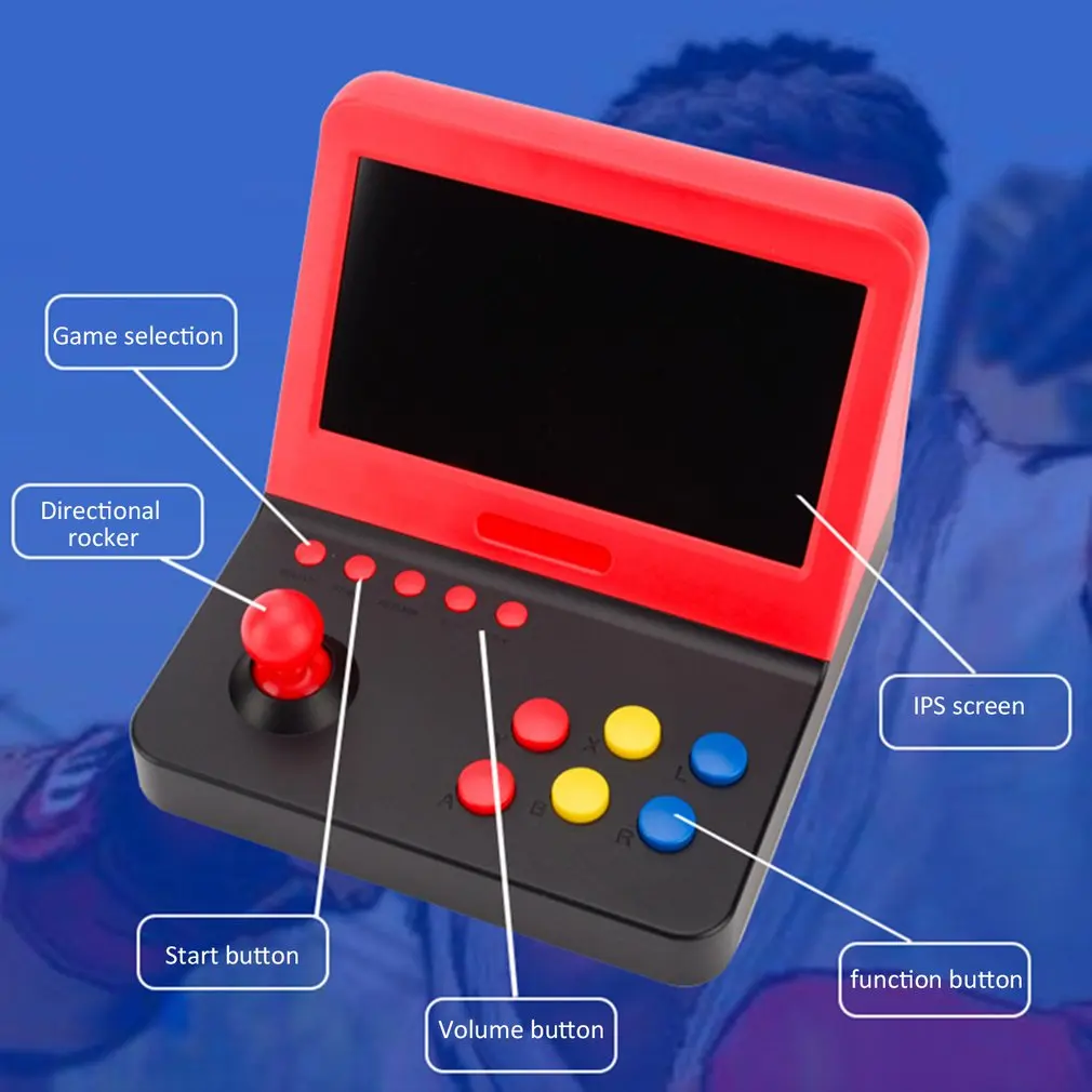 Игровой мини-автомат игровой консоли Ретро машин для детей с 3000 классический 7 дюймов Большой Экран чехол для телефона в виде ретро-игровой консоли