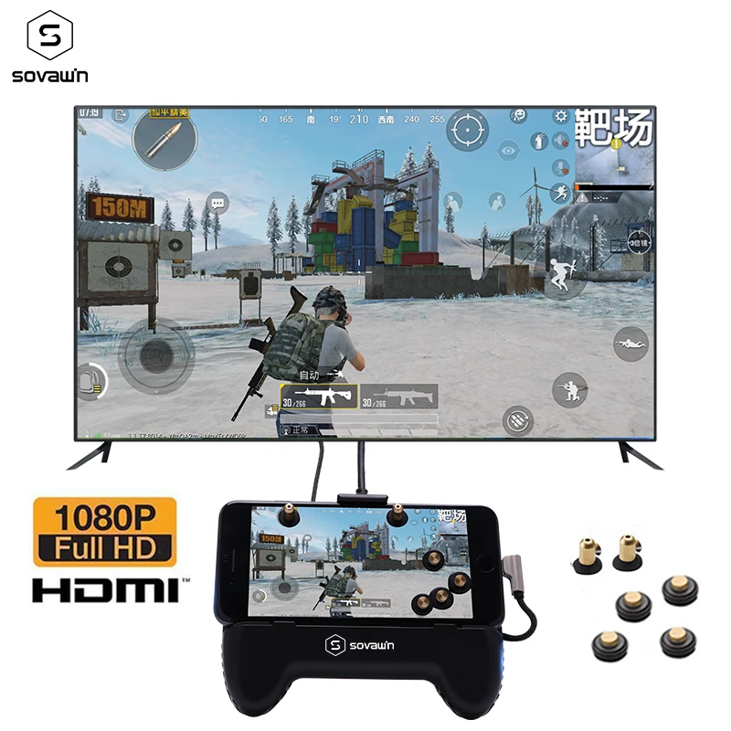 Mobile Gamepad Android TV USB 4K HDMI Display Adapter Controller Joystick Same Screen Converter for