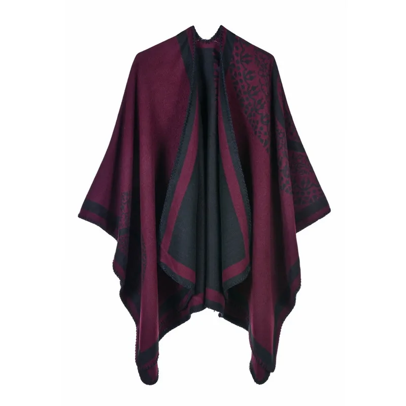 Baratos Abrigo de Ponchos de marca de lujo 2019 bufandas de cachemir chales abrigados de Invierno para mujer