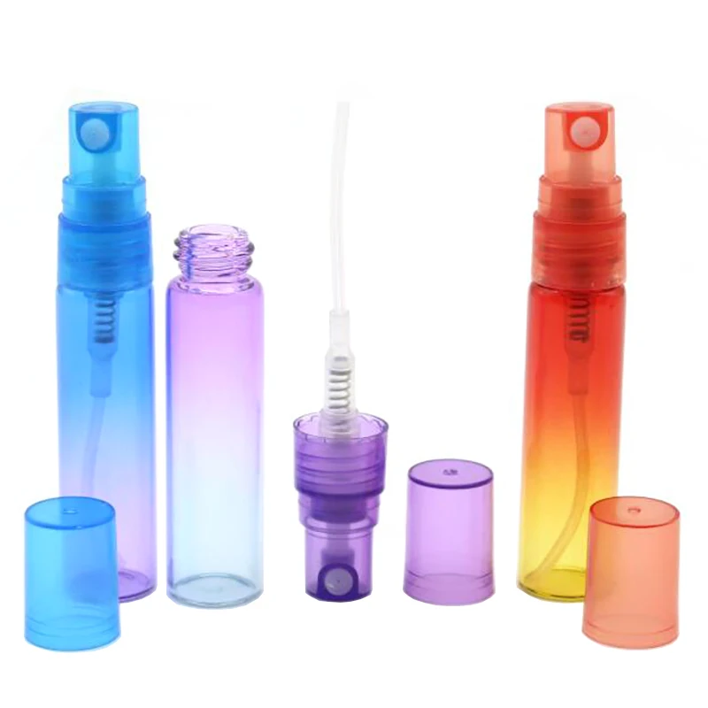 50pcs/lot 5ml perfume bottle， Mist Spray Bottles Refillable，DIY Perfume Empty Tube Glass Bottles Travel clean Atomizer