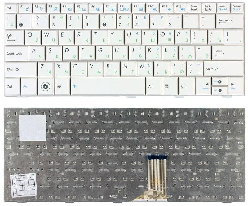 Клавиатура для Asus EEE PC 1005 1001 1001PX 1008 1005HA 1008HA Series p/n: 04GOA191KUS10-3 04GOA192KUS10-1 04GOA192KUS10 |