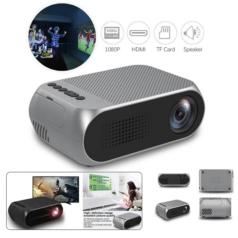 YG320 Домашний Мини HD 1080P светодиодный мини портативный проектор 320x240 пикселей HDMI USB