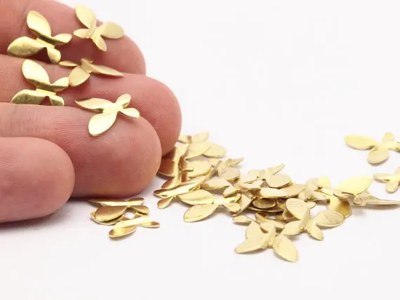 

50 Raw Brass Butterflys (10mm) Bs 1278