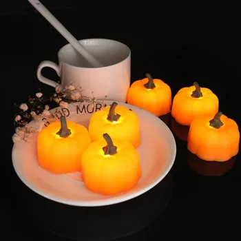 

12pcs Halloween LED Pumpkin Lights Party Supplies LED Lights Lantern Lamp Ornaments Props Pumpkin Candle Light Halloween Decor 3