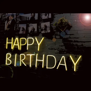 

Insled luminous neon letter lamp children's room decoration modeling night light proposal expression props