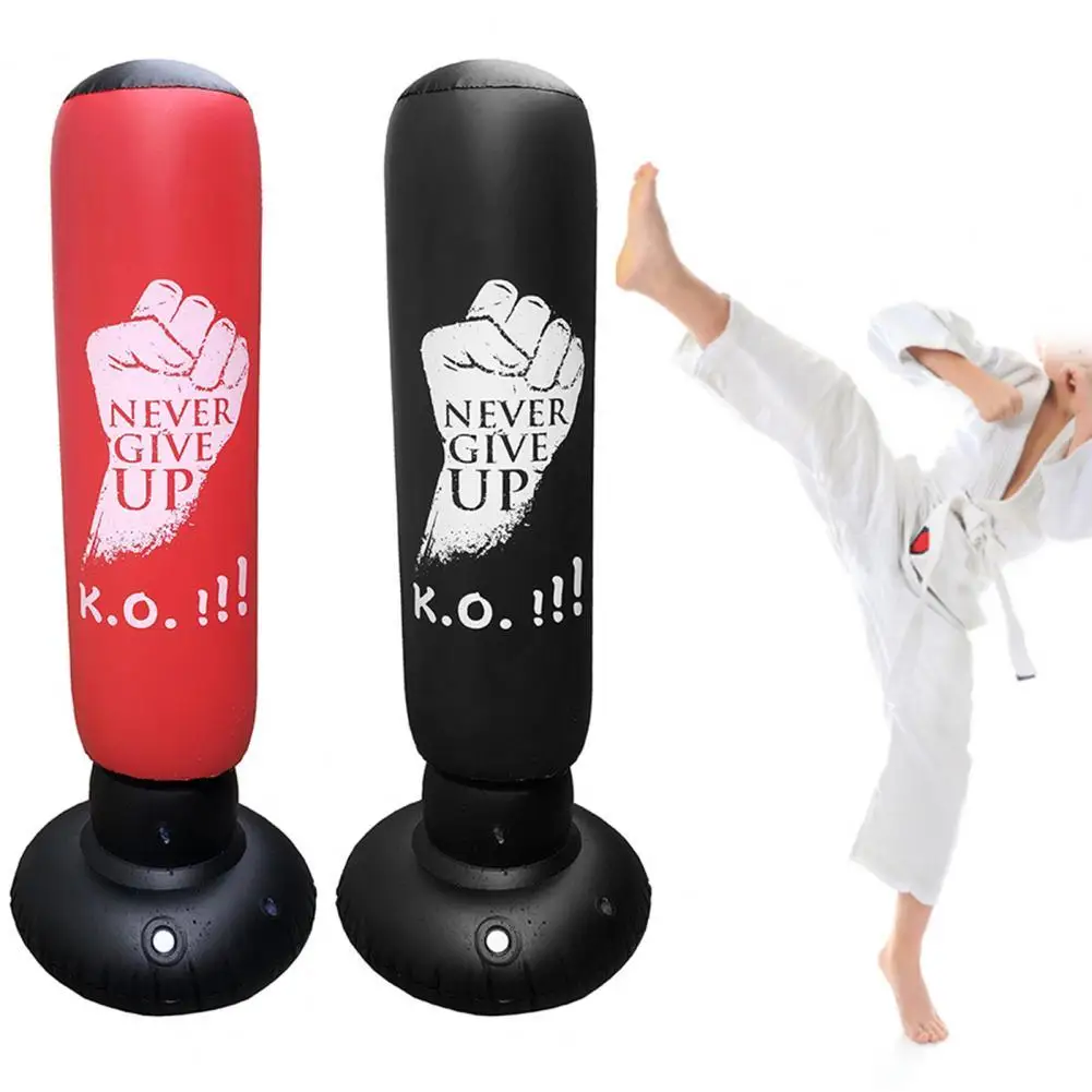 160cm Free Standing Inflatable Boxing Punch Bag Kick MMA Training Kids Adults 