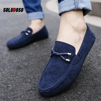 

UPUPER Spring Summer NEW Men's Loafers Comfortable Flat Casual Shoes Men Breathable Slip-On Soft Leather Driving Shoes Moccasins