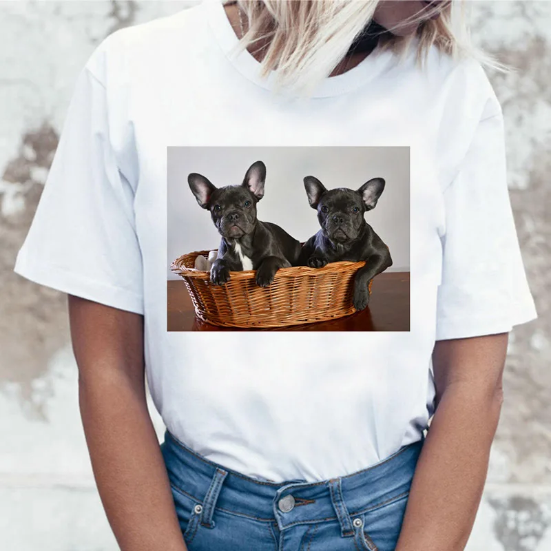 Dachshund Pug Teckel забавная футболка для женщин Harajuku милый Французский бульдог немецкая овчарка питбуль футболка Feamle Топы - Цвет: 2082