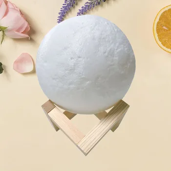 

LED Night Light 3D Printing Moon Lamp Lunar Light Touch Control USB Charging Light 15cm (16 Colors)