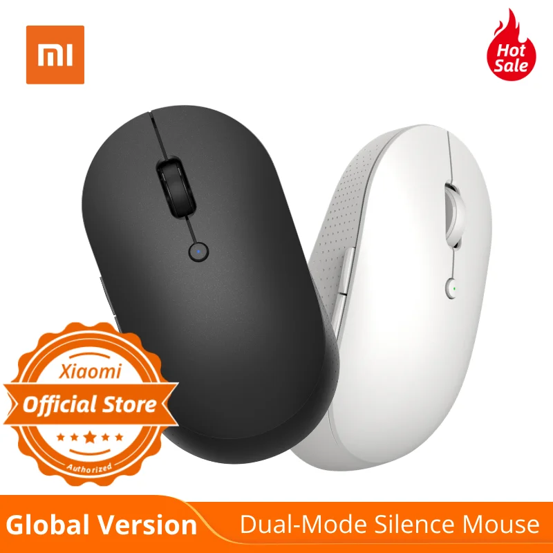 Глобальная версия Mi Беспроводная двухрежимная мышь Silent Эргономичное соединение