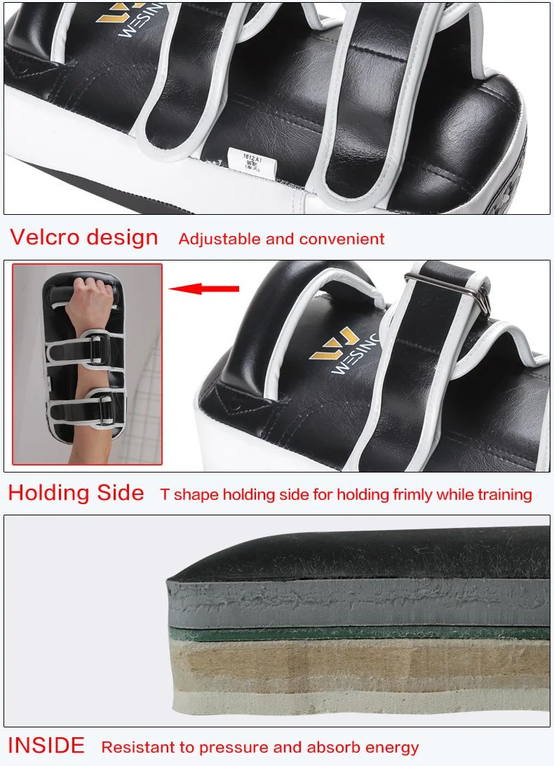 Wesing из искусственной кожи Муай Тай боксерские ударные подушечки ногами щит изогнутый фокус тренировочная цель удар тхэквонда карате рука цель