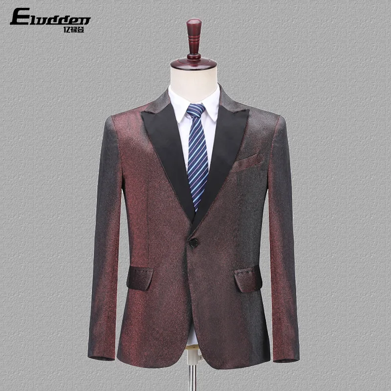 Single Button Male Classical Wedding Suits Business Formal Men's Banquet Blazer Jacket Male Singer Stage Performance Costumes
