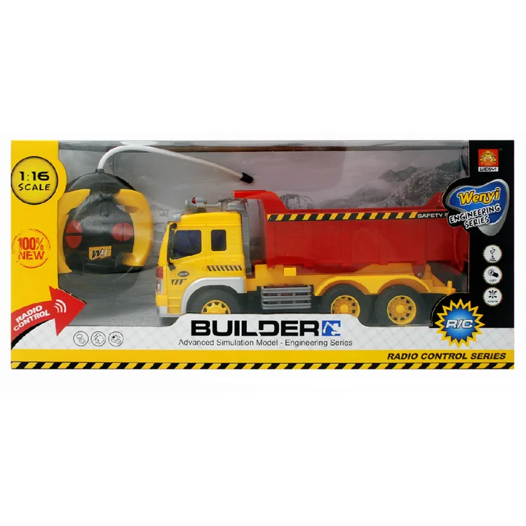 

Children'S Educational Toy 1:16 Four-Way Remote Control Engineering Vehicle Light Included Light Bag USB Charging Baby Remote Co